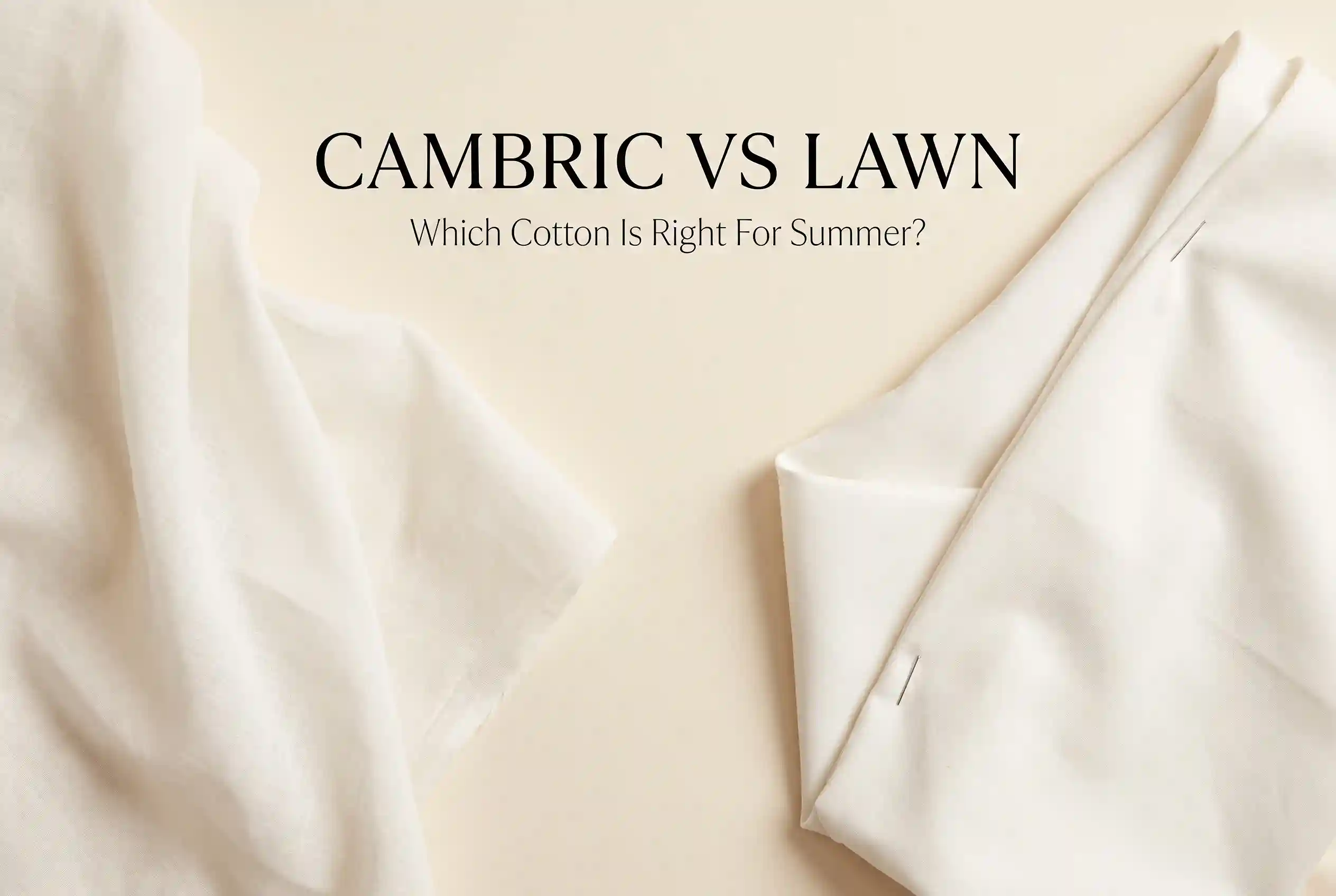 Cotton vs lawn 100% cotton cambric and lawn fabric comparison for Pakistani summer clothing