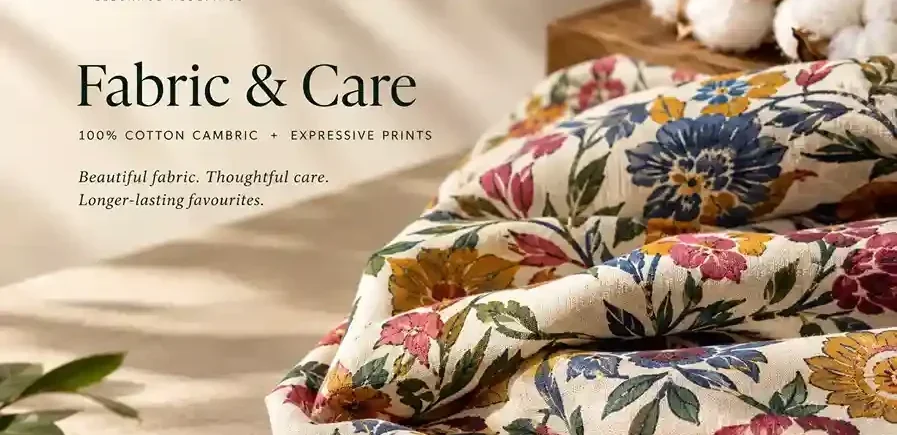 Fabric care RAWA 100% cotton cambric printed fabric