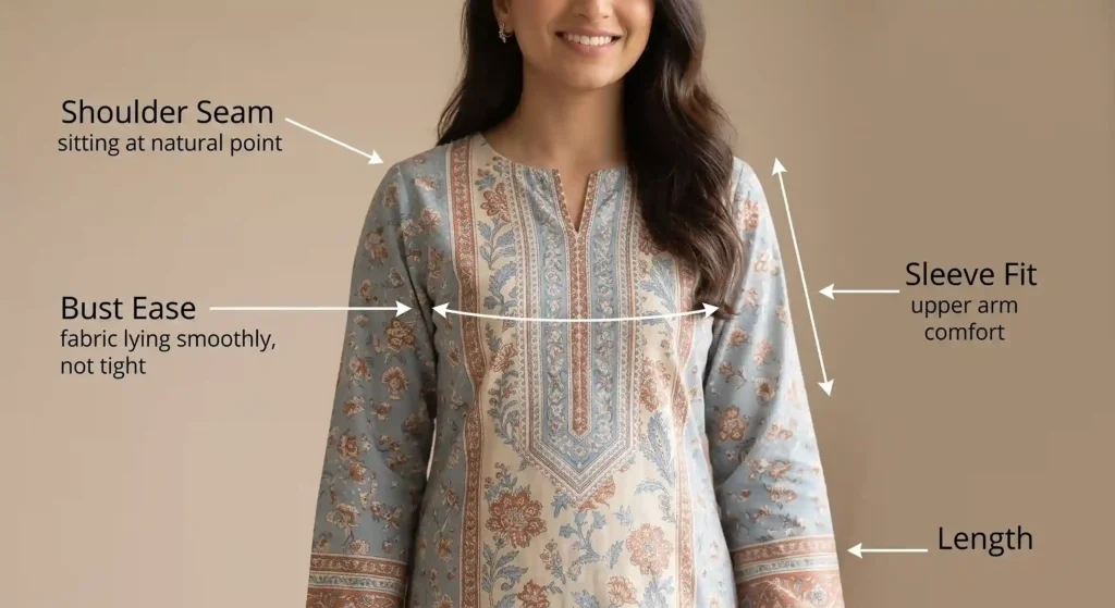 How should a kurta fit