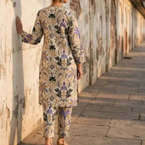 Ivory Arch Printed 2-Piece Suit 2