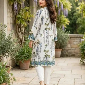 Ivory Printed 2 Piece Suit